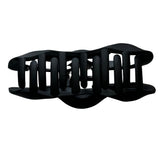 Oval Matte Black Claw Hair Clip 11cm