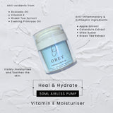 Hydrating Daily Moisturiser - Vitamin E - Healing Cream - 50ml Airless Pump